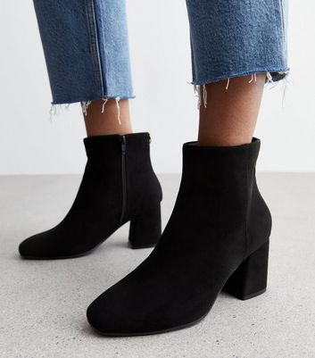 Womens black store boots wide fit