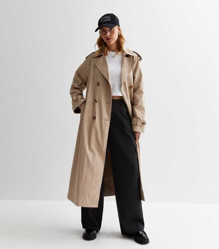 Stone Belted Longline Trench Coat