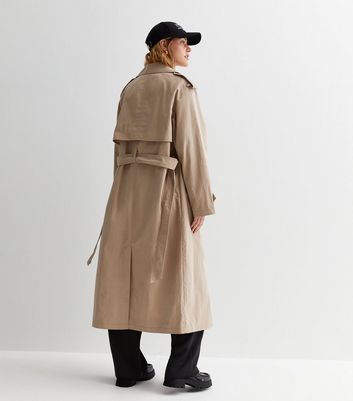 Stone color hot sale trench coat