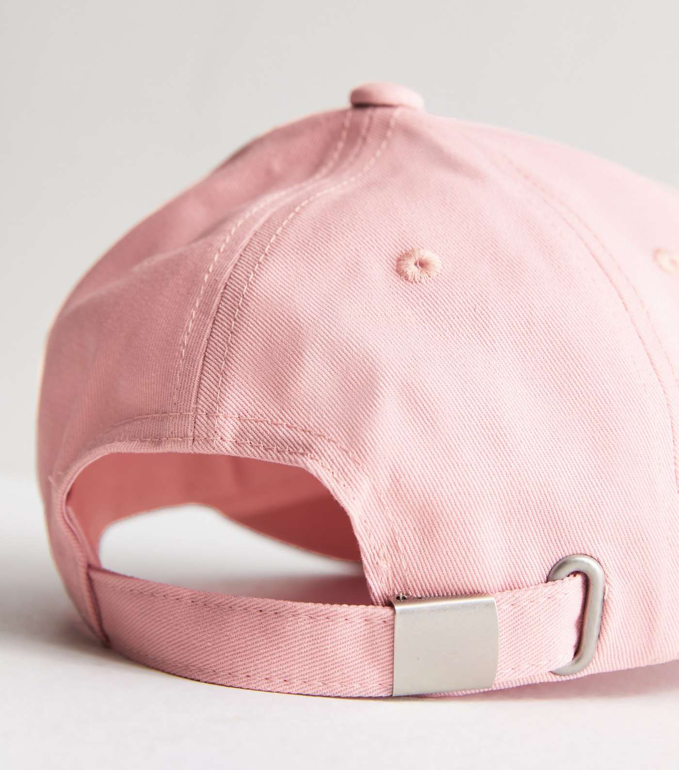 Pink Cotton Plain Cap Image 3