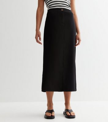 Urban Bliss Black Tailored Maxi Skirt New Look