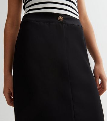 Black a line top tailored skirt