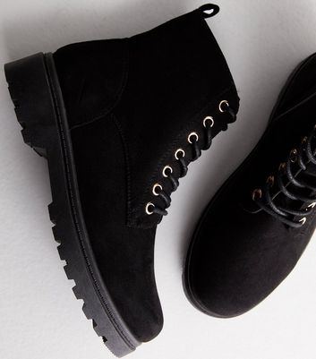 New look lace up biker flat ankle on sale boot