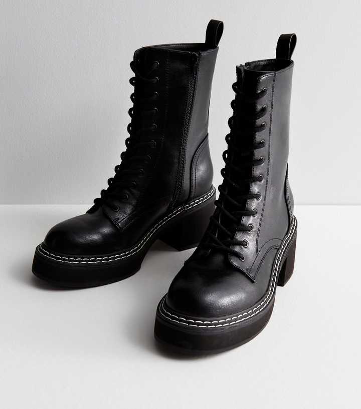 newlook lace up boots