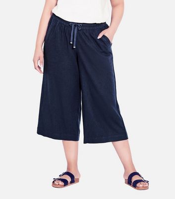 Cropped trousers - Navy blue - Ladies | H&M IN