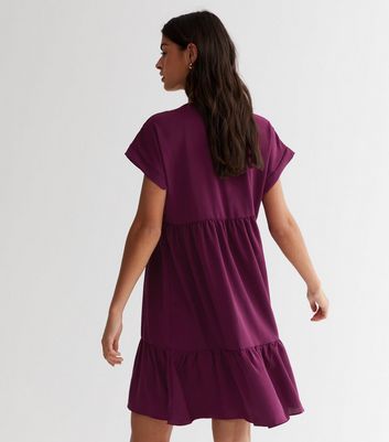 Purple deals smock dress