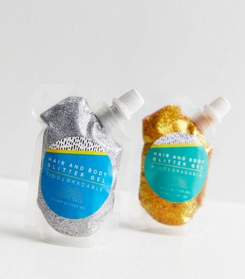 Multicoloured Hair and Body Glitter Gel New Look