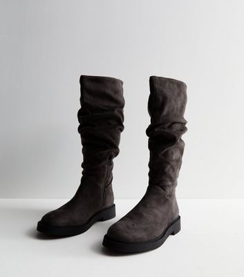 Wide fit 2024 slouch knee boots