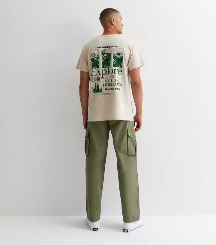 Baggy Large Pocket Cargo Pants Men Khaki Cargo Trousers Neutral