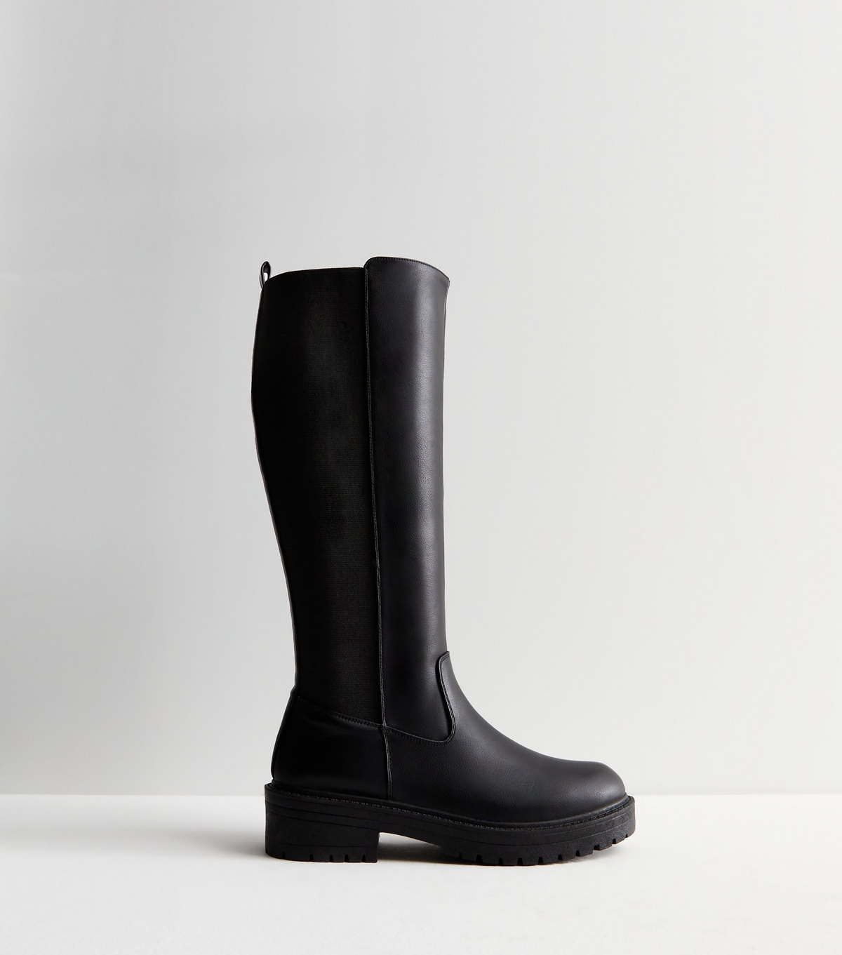 Women's Wide Fit Black Chunky Knee High Boots New Look