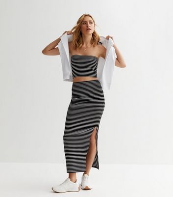 Striped sales bodycon skirt