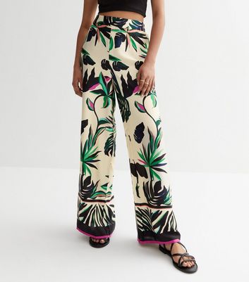 PINKO tropical-print Trousers - Farfetch