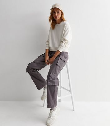 Grey casual 2024 trousers womens