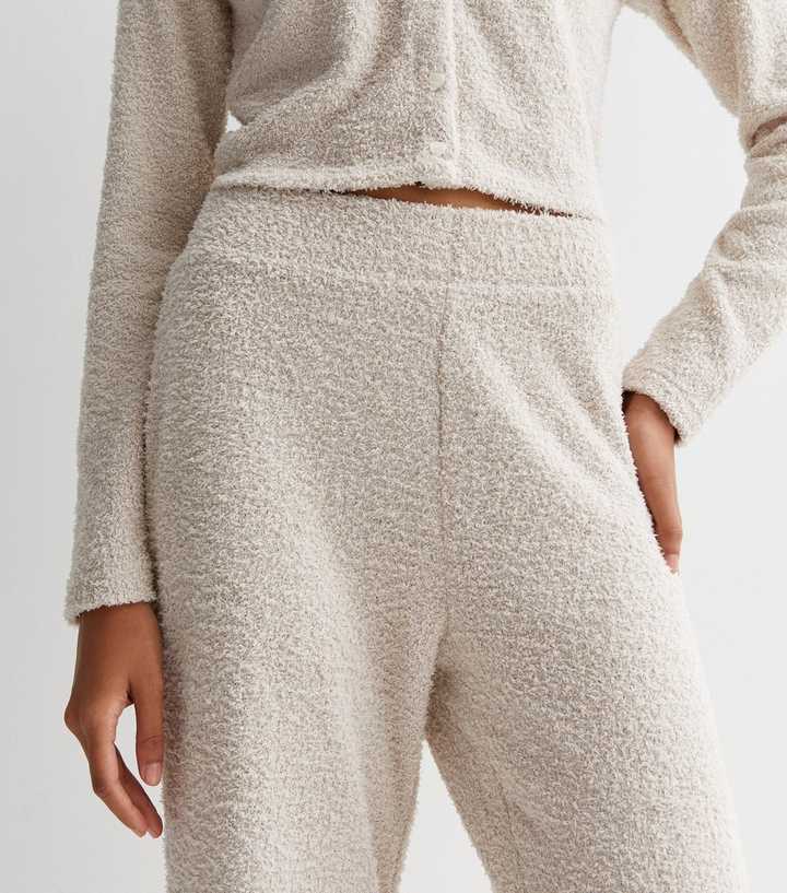 Stone Teddy Wide Leg Pyjama Lounge Trousers