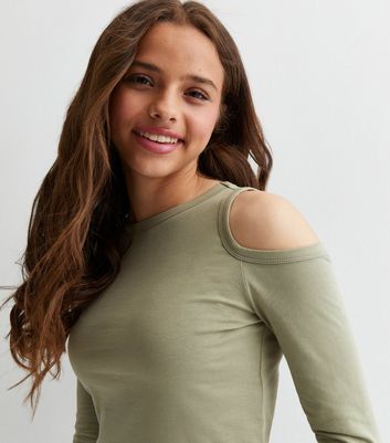 Girl cold shoulder discount top