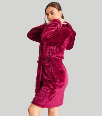 Dark pink dressing clearance gown