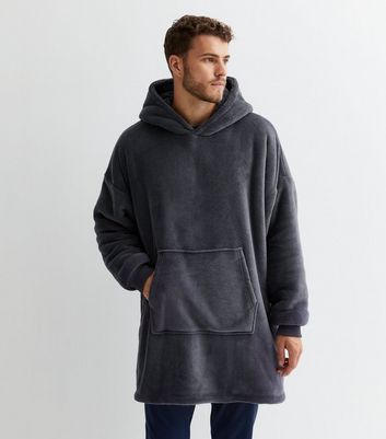 Grey fleece shop hoodie mens