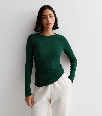 green long sleeve top womens