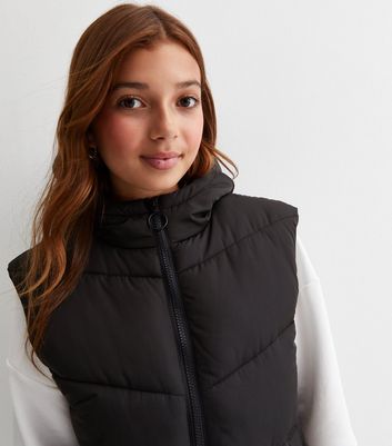 Girls black puffer on sale vest