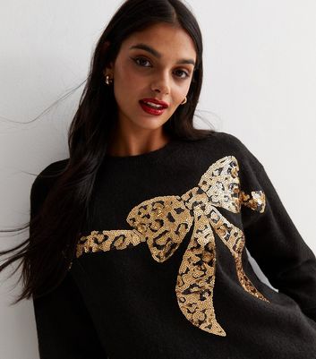 Black and gold christmas clearance jumper