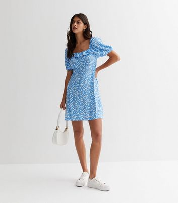 Topshop spot store trim smock dress