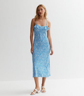 New look outlet blue ditsy dress