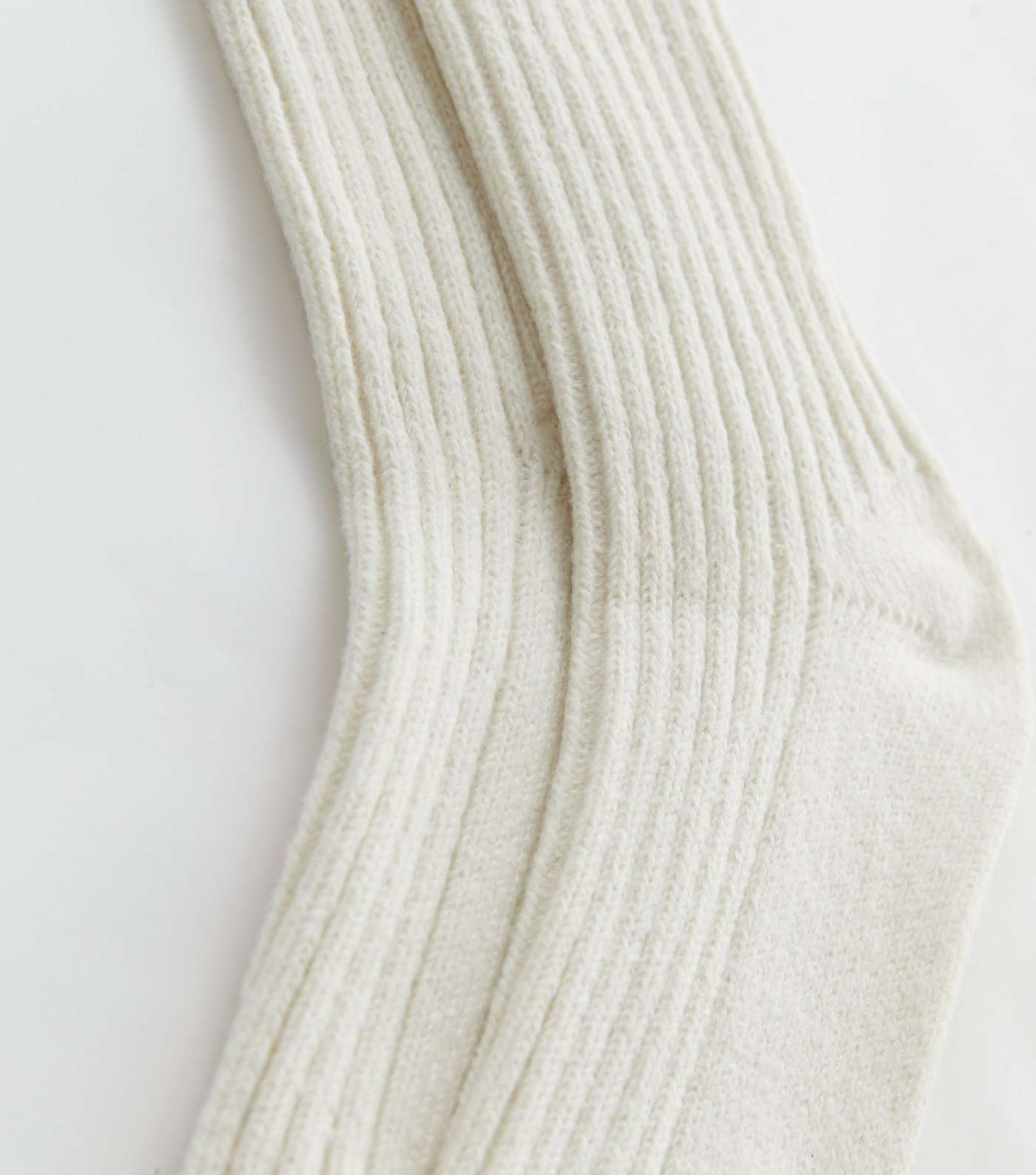Cream Ribbed Lounge Socks Image 3