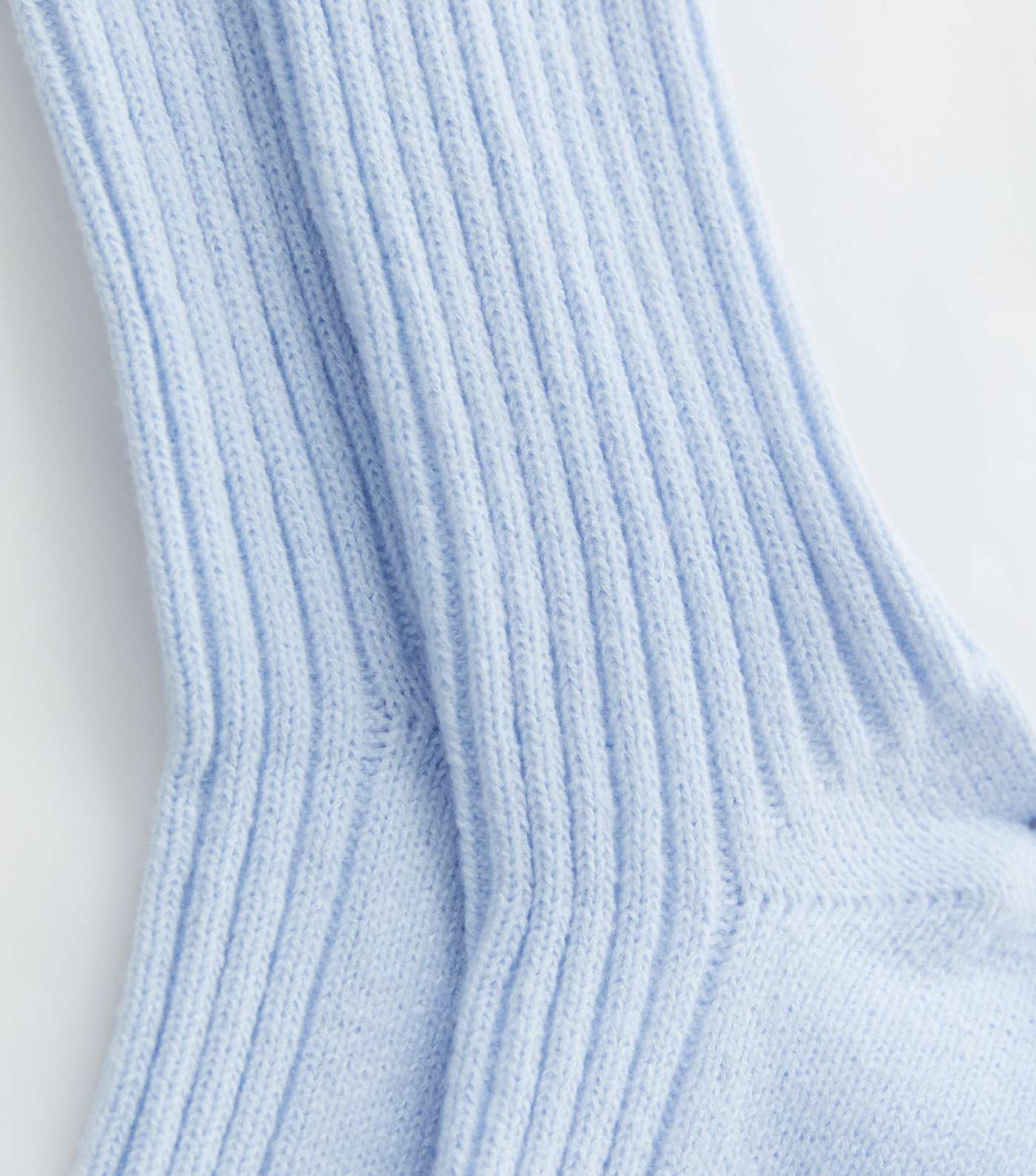Pale Blue Ribbed Lounge Socks Image 3