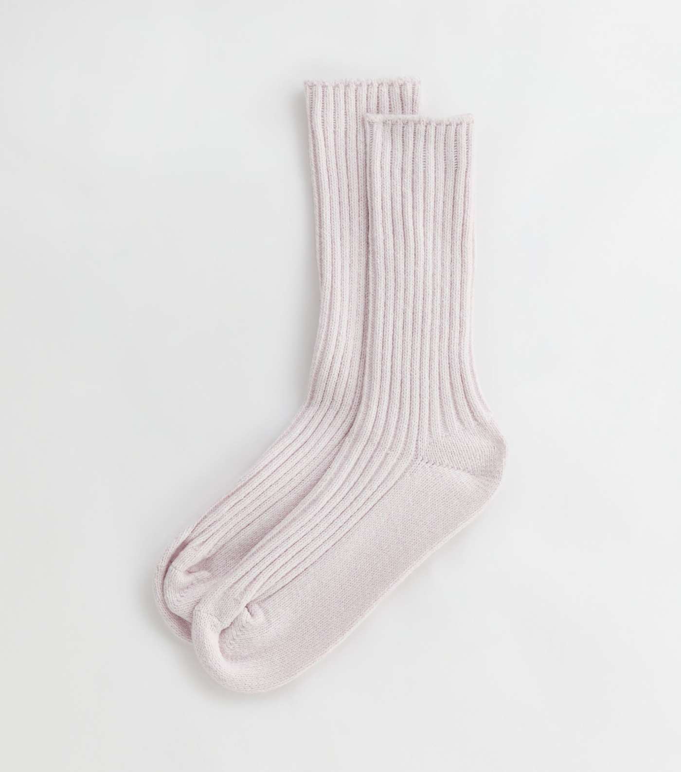 Pink Ribbed Lounge Socks Image 2