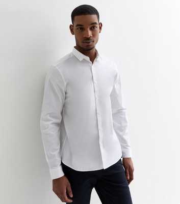 White Poplin Long Sleeve Regular Fit Shirt