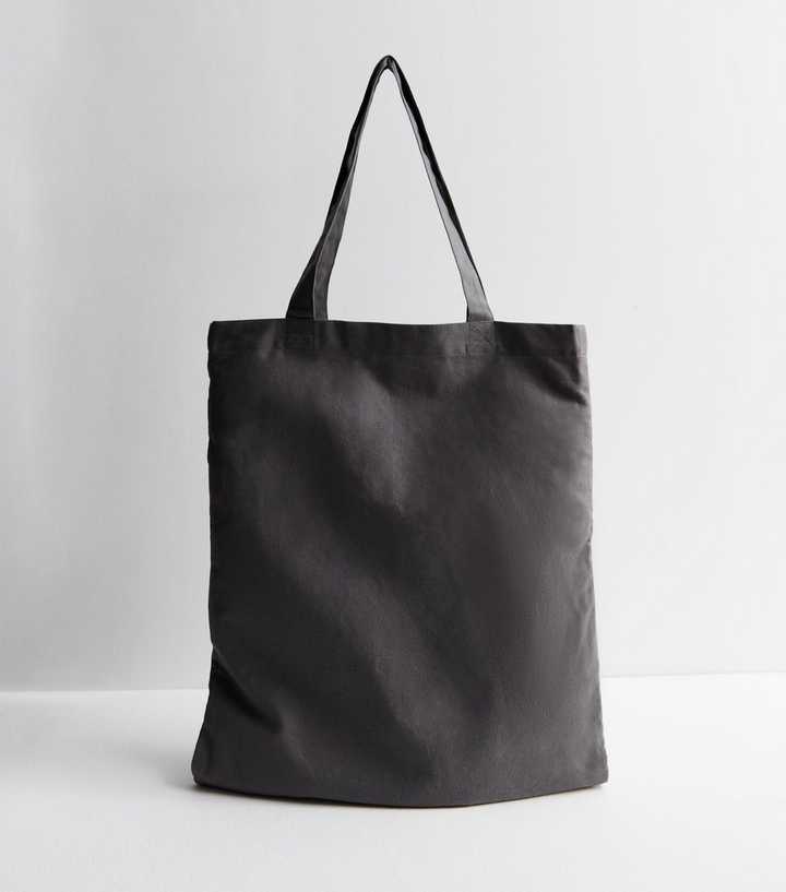 Grey Canvas Tote Bag