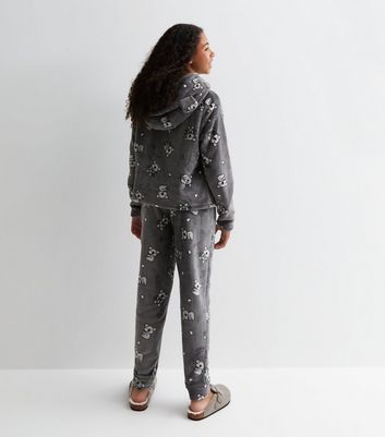 Girls Light Grey Fleece Trouser Pyjama Set with Koala Print New Look