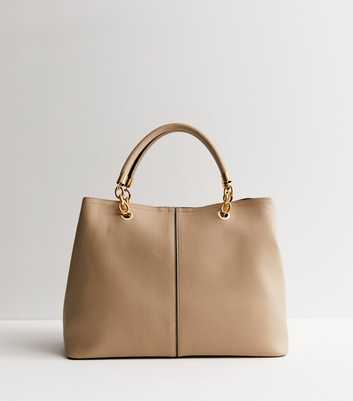 Stone Leather-Look Pebble Midi Bag