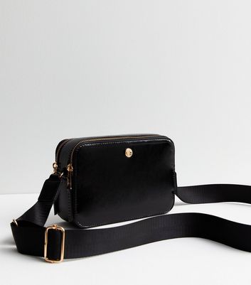 Black patent leather 2025 cross body bag