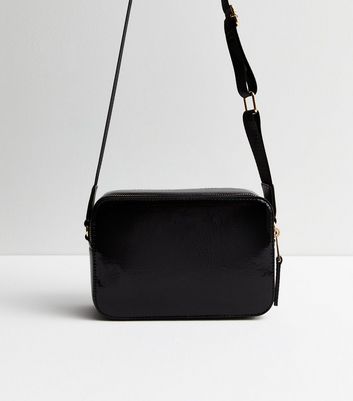 Black patent clearance cross body bag