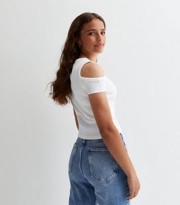 Off the shoulder hot sale crew neck