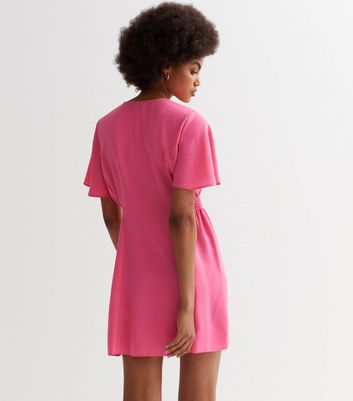 Bright pink t hotsell shirt dress