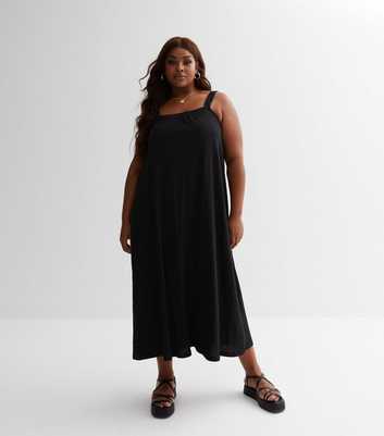 ONLY Curves Black Strappy Maxi Dress