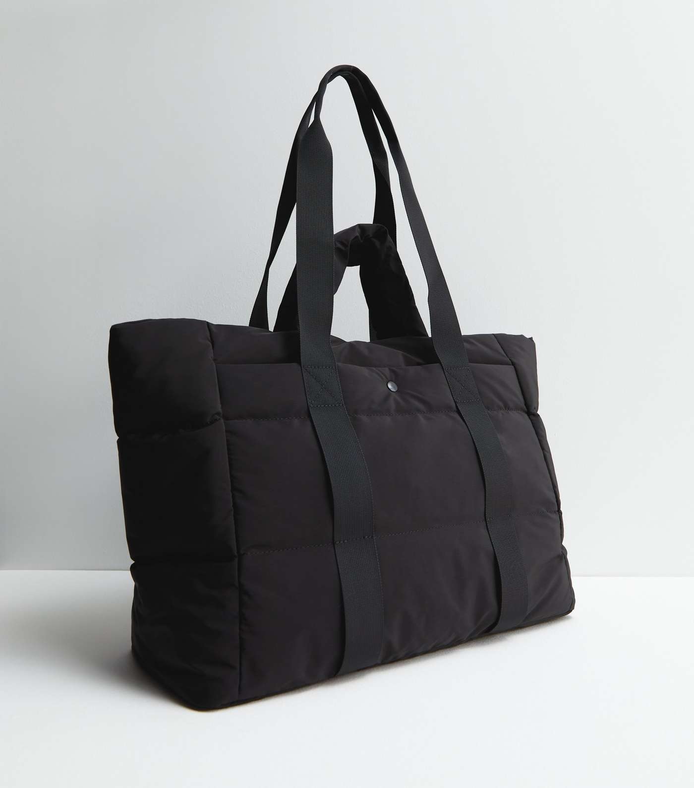 Black Padded Sporty Tote Bag
