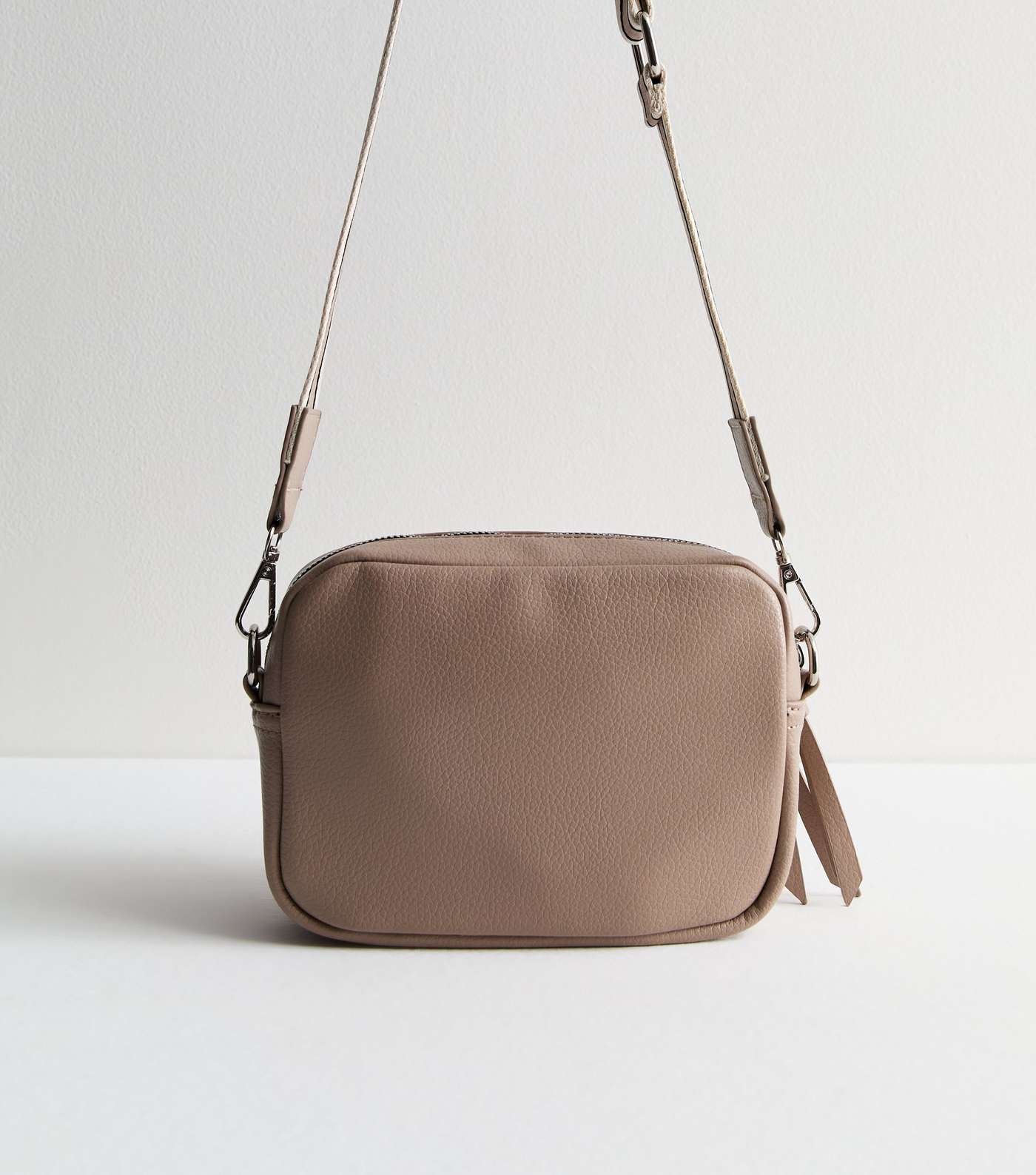Light Brown Leather-Look Zip Pocket Camera Bag Image 4