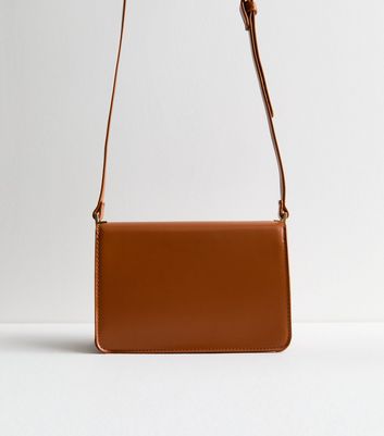 NEW LOOK Khaki Leather-Look Cross Body Bag New Look for Women