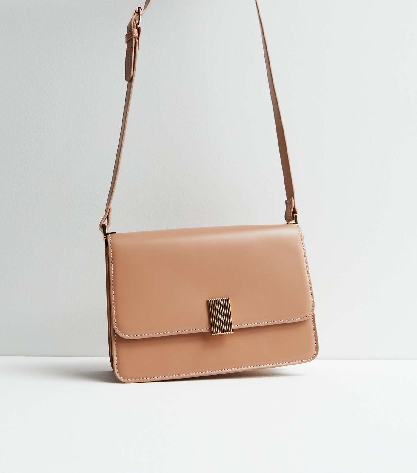 Mink Leather-Look Cross Body Bag