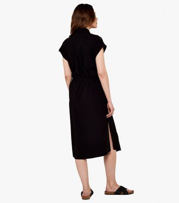 Apricot Black Utility Midi Shirt Dress New Look