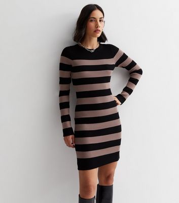 Long sleeve best sale striped sweater dress