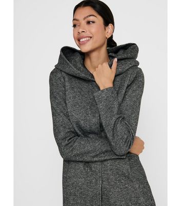 ONLY Dark Grey Hooded Coat New Look