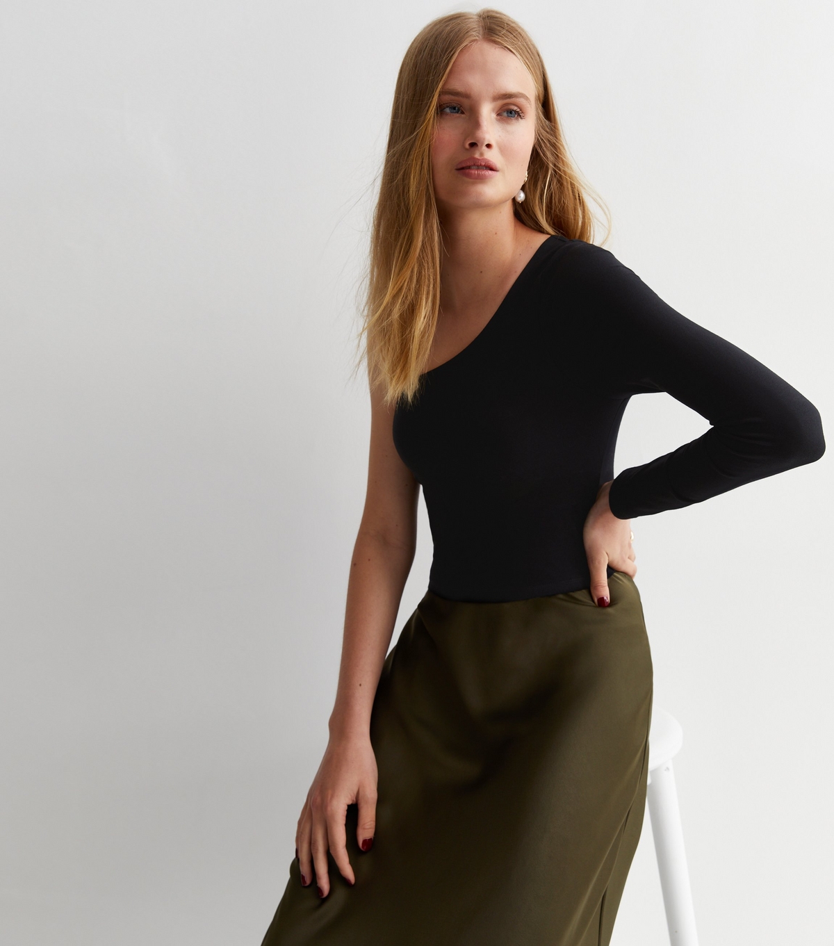 Women's Black One Shoulder Top New Look