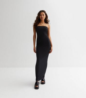 Petite black 2025 maxi dress uk