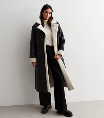 Long length black on sale coat