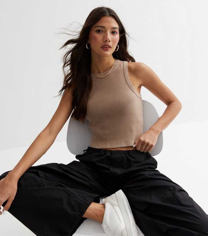 Stone Acid Wash Crop Vest