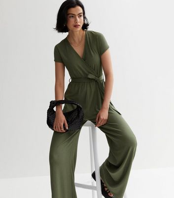 Jersey wrap hot sale jumpsuit